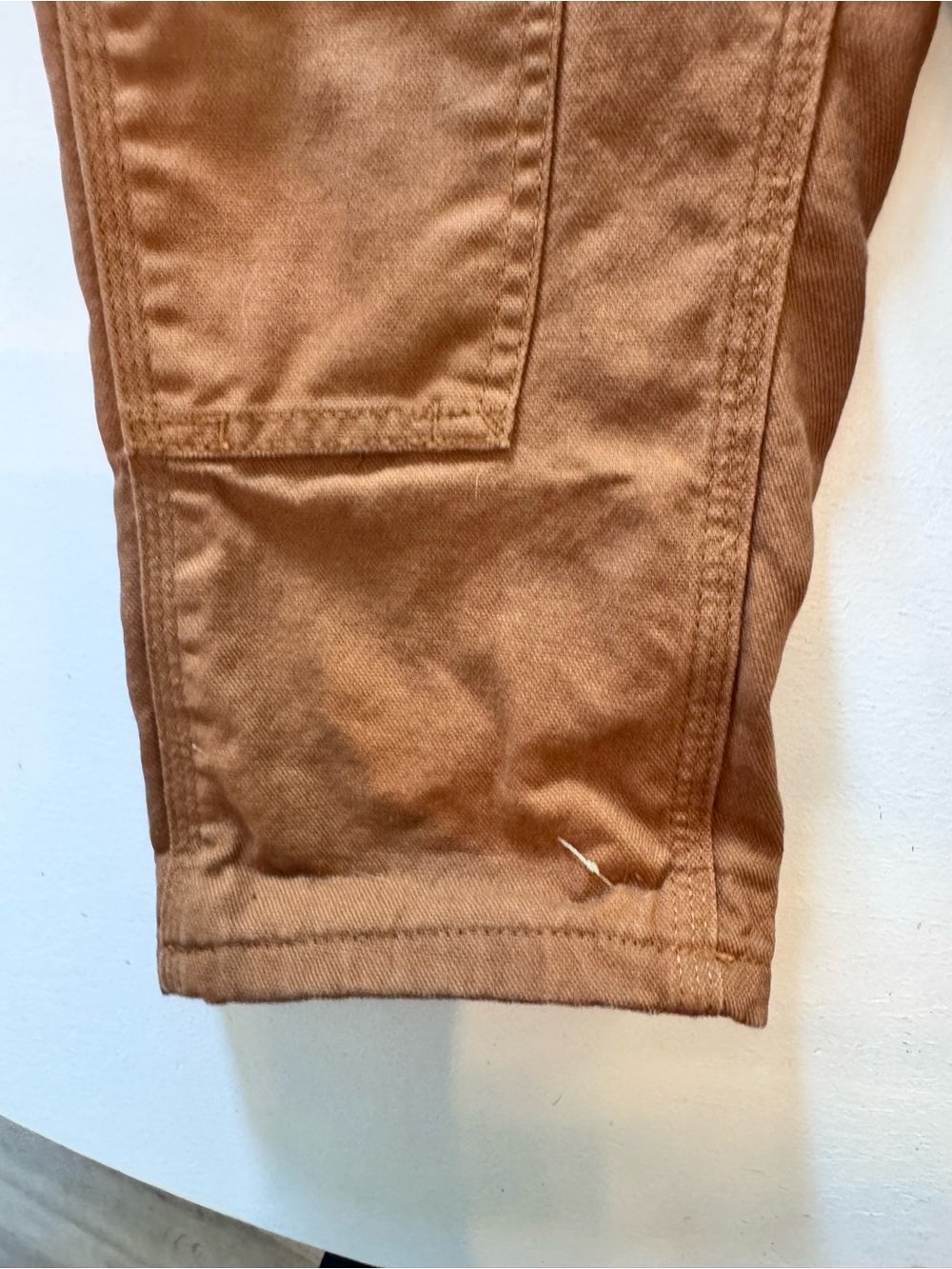 Carhartt Kids Tan/Brown Canvas Overalls - Picture 4 of 7